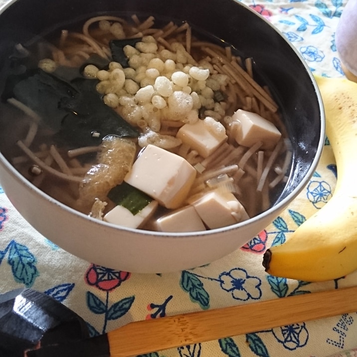 残り物のお味噌汁で♡らくちん朝おそば